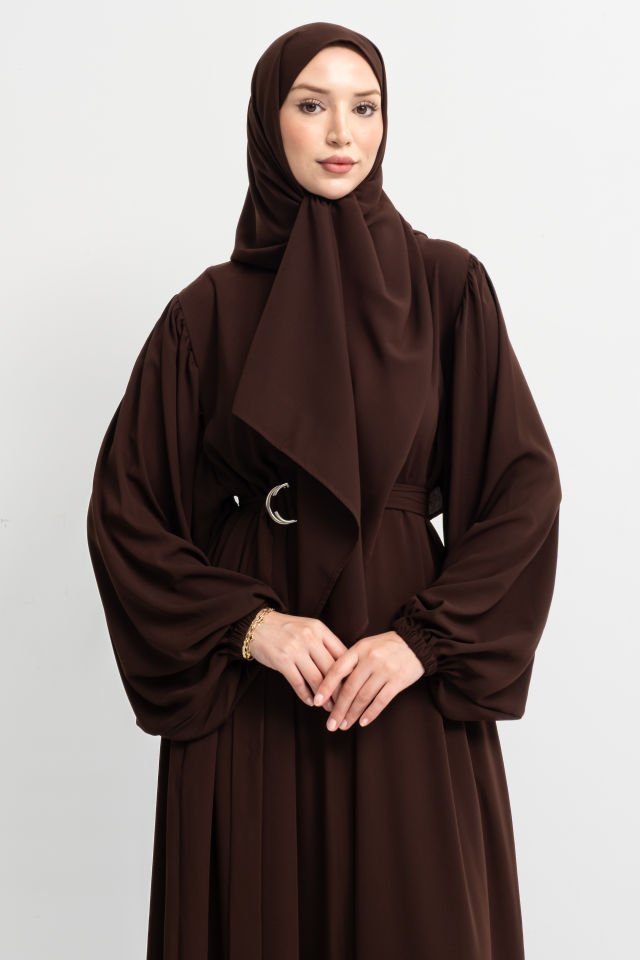 Medine İpeği Şal-Kahve