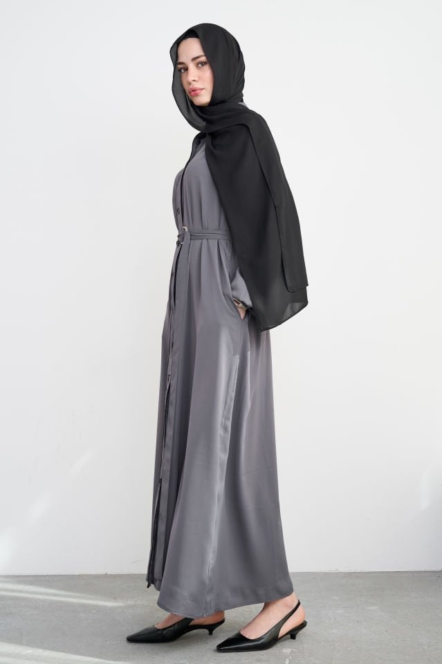Oversize Biyeli Ferace Kap Tam Yazlık 44-46 - Vizon