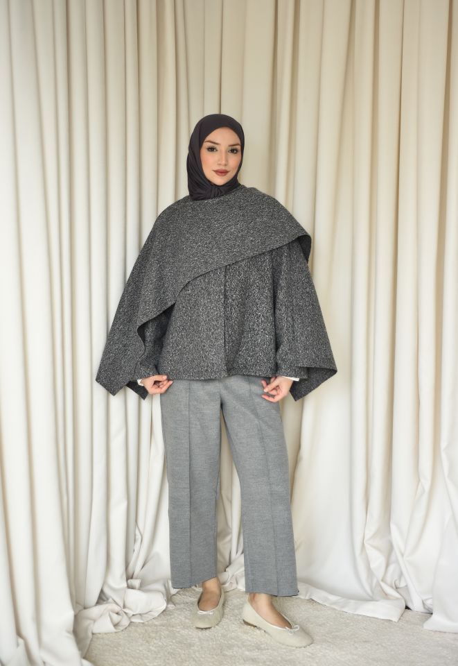 Şallı Hırka - Gri