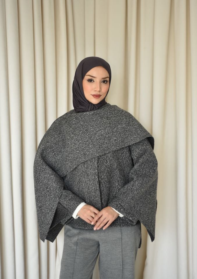 Şallı Hırka - Gri