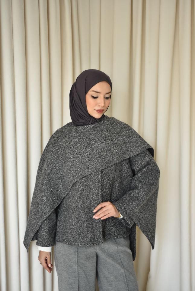 Şallı Hırka - Gri