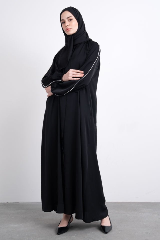 Biyeli Balon Kol Ferace Tam Yazlık