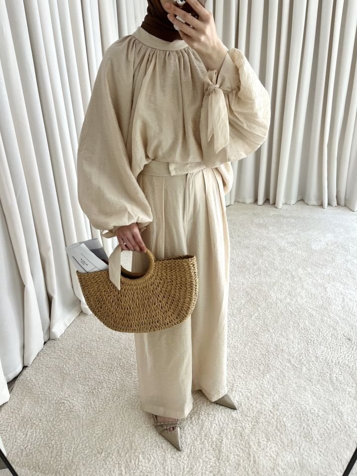 Linen Duru Pantolonlu Takım