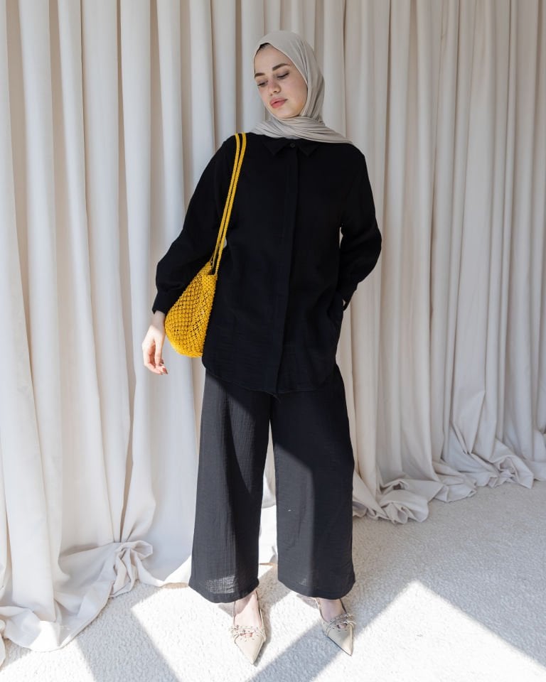 Mira Müslin Takım - Siyah