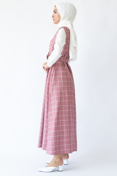 KOYU PEMBE KARELİ JİLE