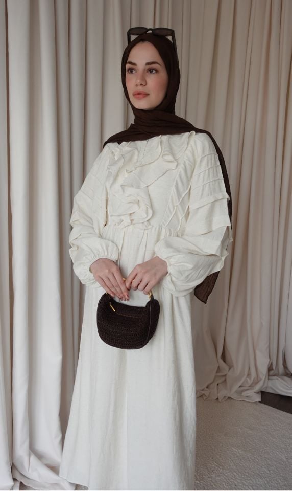 Feryal Elbise - Krem