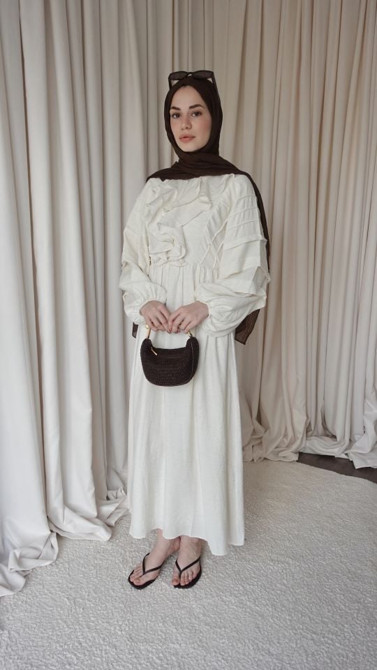 Feryal Elbise - Krem