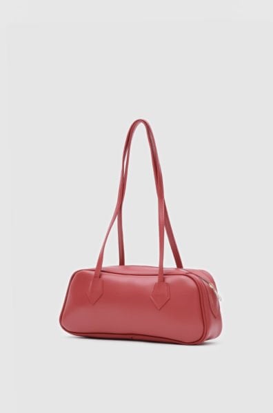 Basic Kırmızı Vintage Baget Çanta