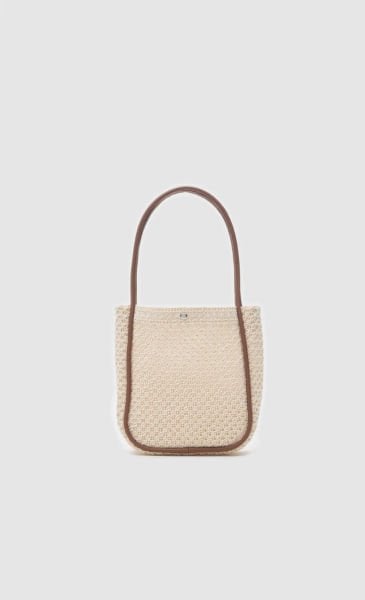 Mallorca Krem Handmade Midi Omuz Çantası