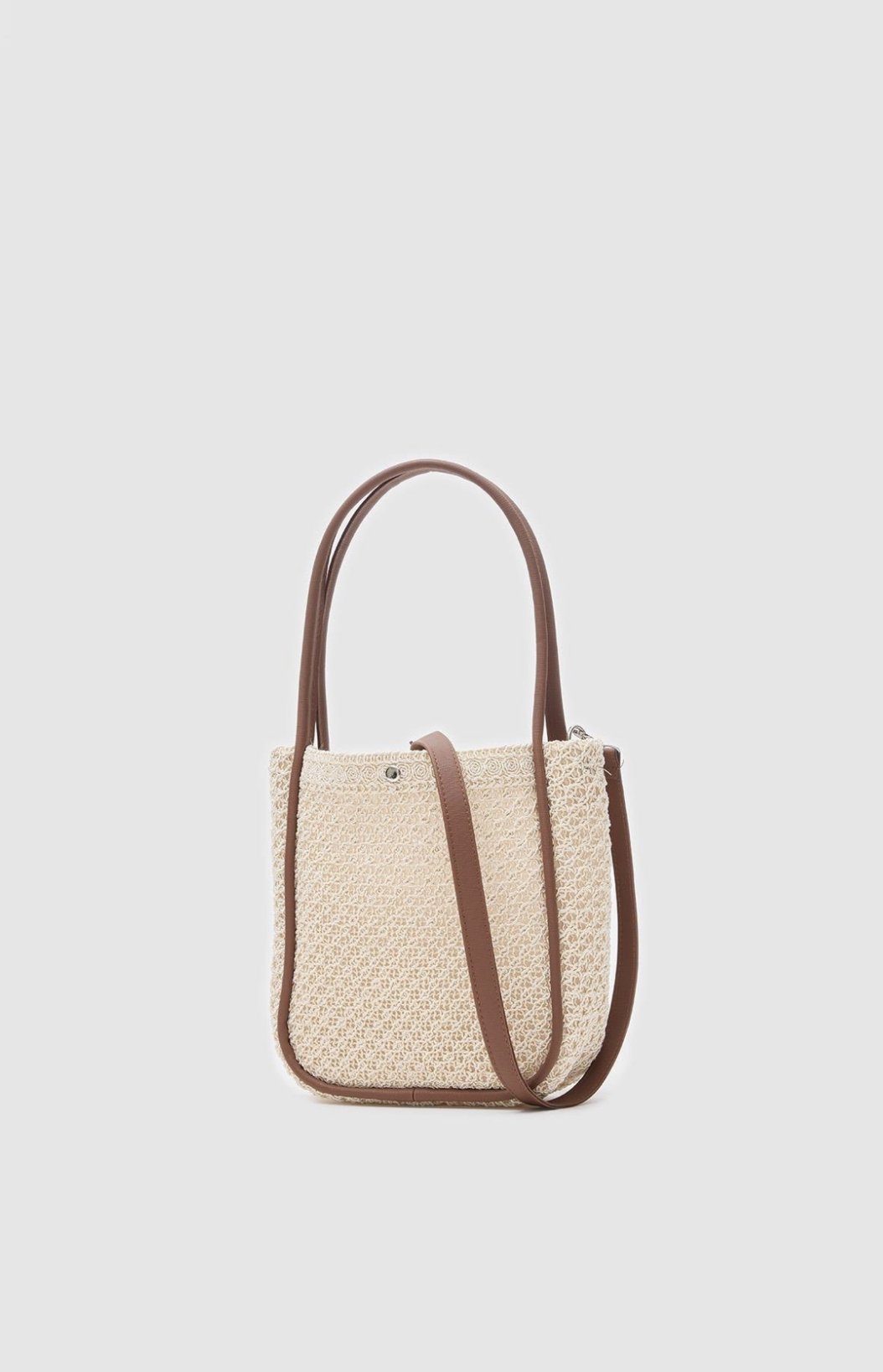 Mallorca Krem Handmade Midi Omuz Çantası