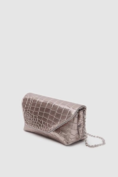 Rio Platin Clutch Ve Çapraz Çanta