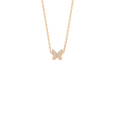 Minimal Kelebek Kolye 718034 Silver