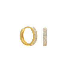 Zirkon Halka Küpe 718871 Gold