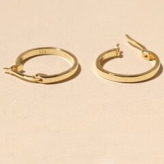 Halka Gümüş Küpe 718872 Gold