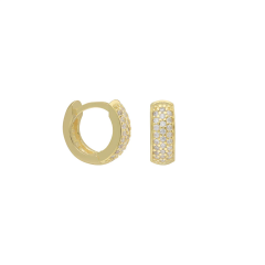 Taşlı Halka Küpe 718878 Gold