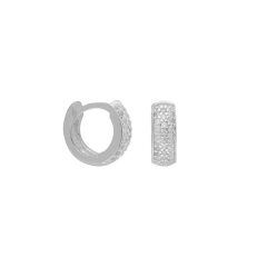 Taşlı Halka Küpe 718878 Silver