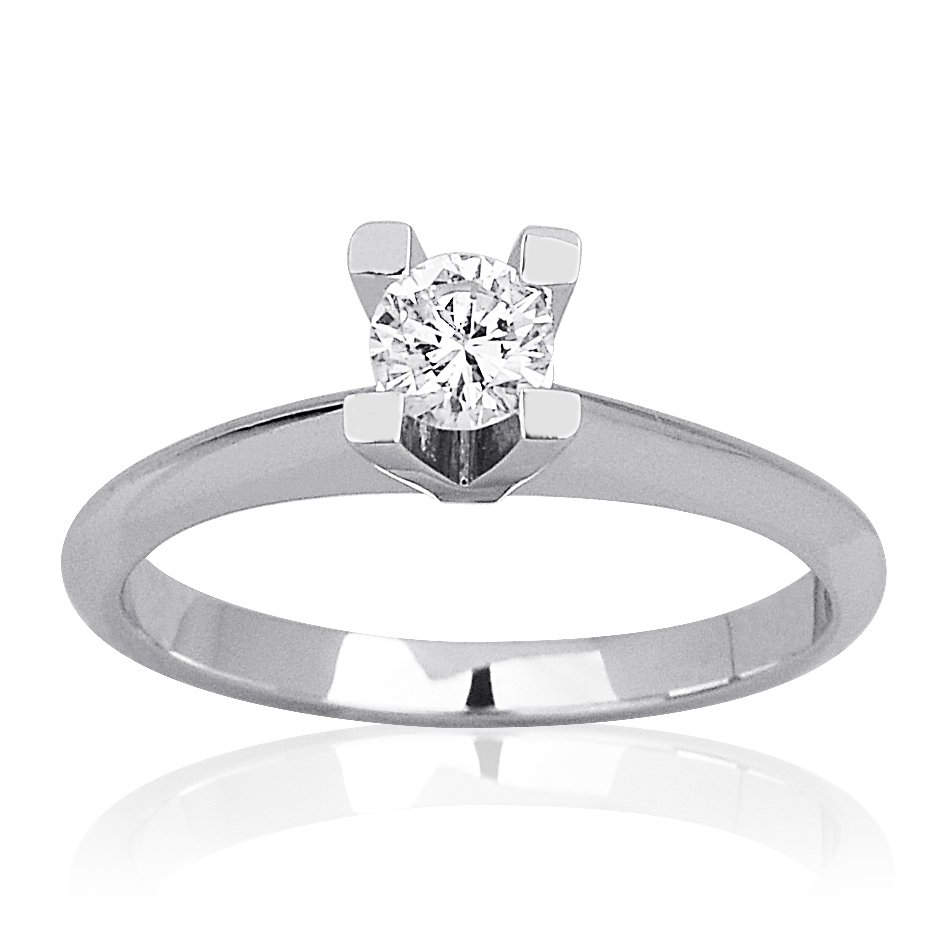 H Renk 0,21 Karat Pırlanta Tektaş Yüzük 10