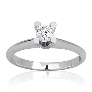 H Renk 0,21 Karat Pırlanta Tektaş Yüzük 10