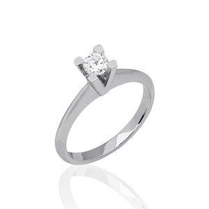 H Renk 0,21 Karat Pırlanta Tektaş Yüzük 10