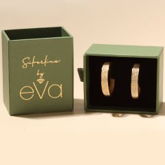 3 Sıra Taşlı Küpe 718880 Gold