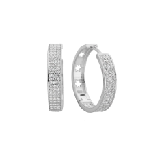 Zirkon Halka Küpe 718882 Silver