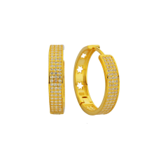 Zirkon Halka Küpe 718882 Gold