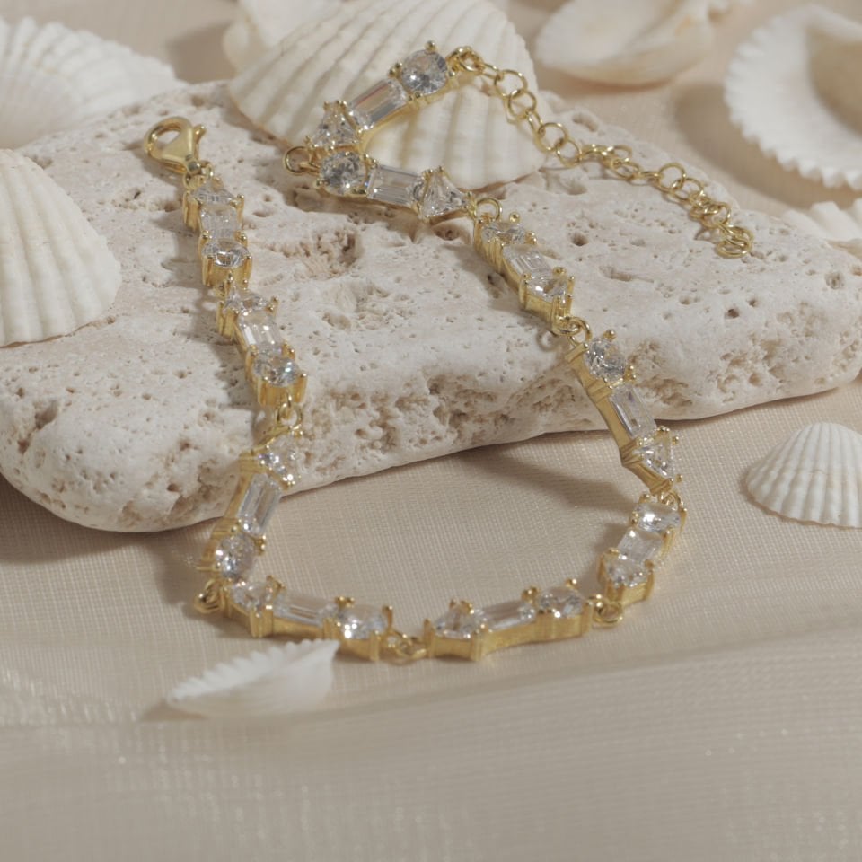 Zirkon Taşlı Bileklik 718553 Gold