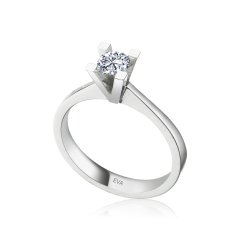 G Renk 0,61 Karat Pırlanta Tektaş Yüzük 16