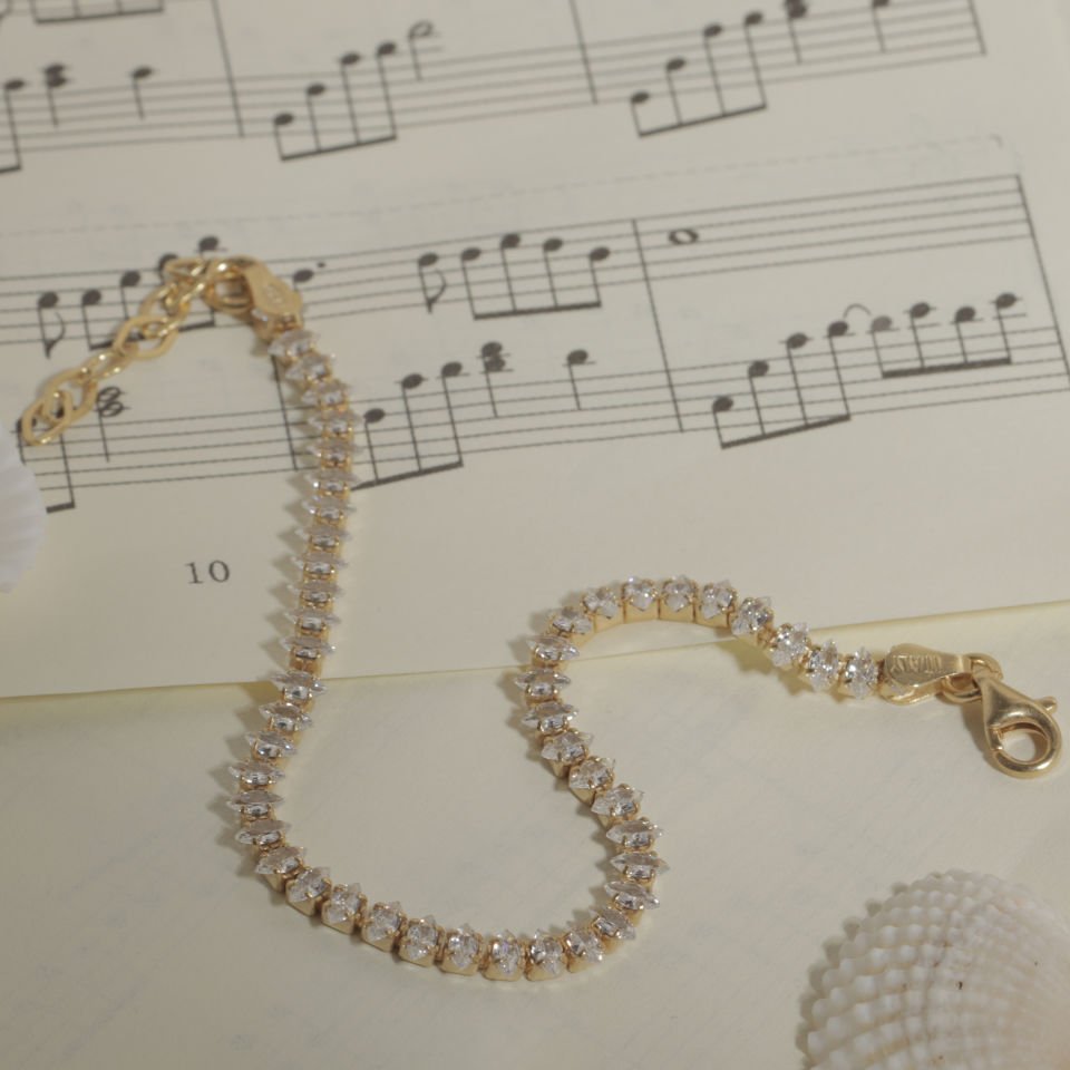 Zirkon Taşlı Bileklik 718554 Gold
