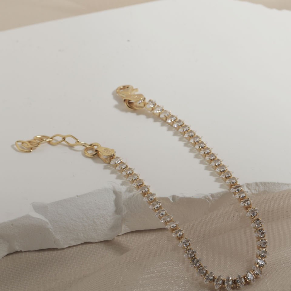 Zirkon Taşlı Bileklik 718554 Gold