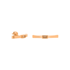 Yassı Taşlı Küpe 718891 Rose