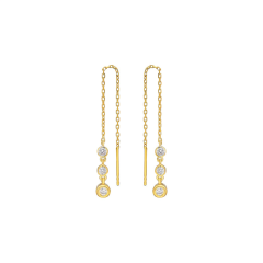 Zincir Taşlı Küpe 718892 Gold