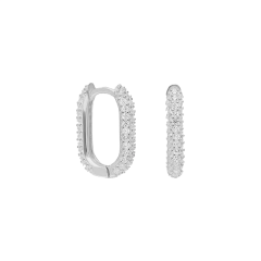 Dikdörtgen Zirkon Küpe 718898 Silver