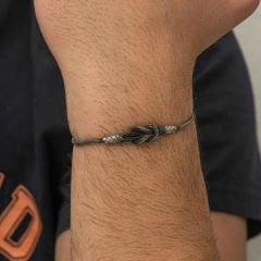 Gümüş Kazaziye Düğüm Bileklik 20 cm