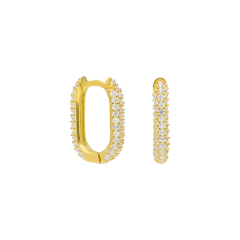 Dikdörtgen Zirkon Küpe 718898 Gold