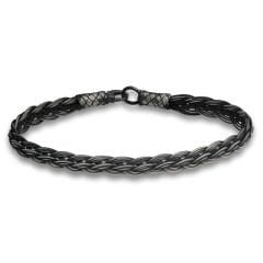 Gümüş Kazaziye Örgü Bileklik 21 cm