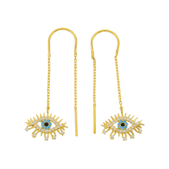 Zincir Göz Küpe 717075 Gold