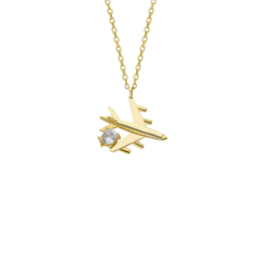 Uçak Kolye 718956 Gold
