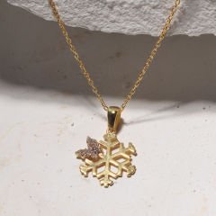 Kar Tanesi Kolye 718955 Gold
