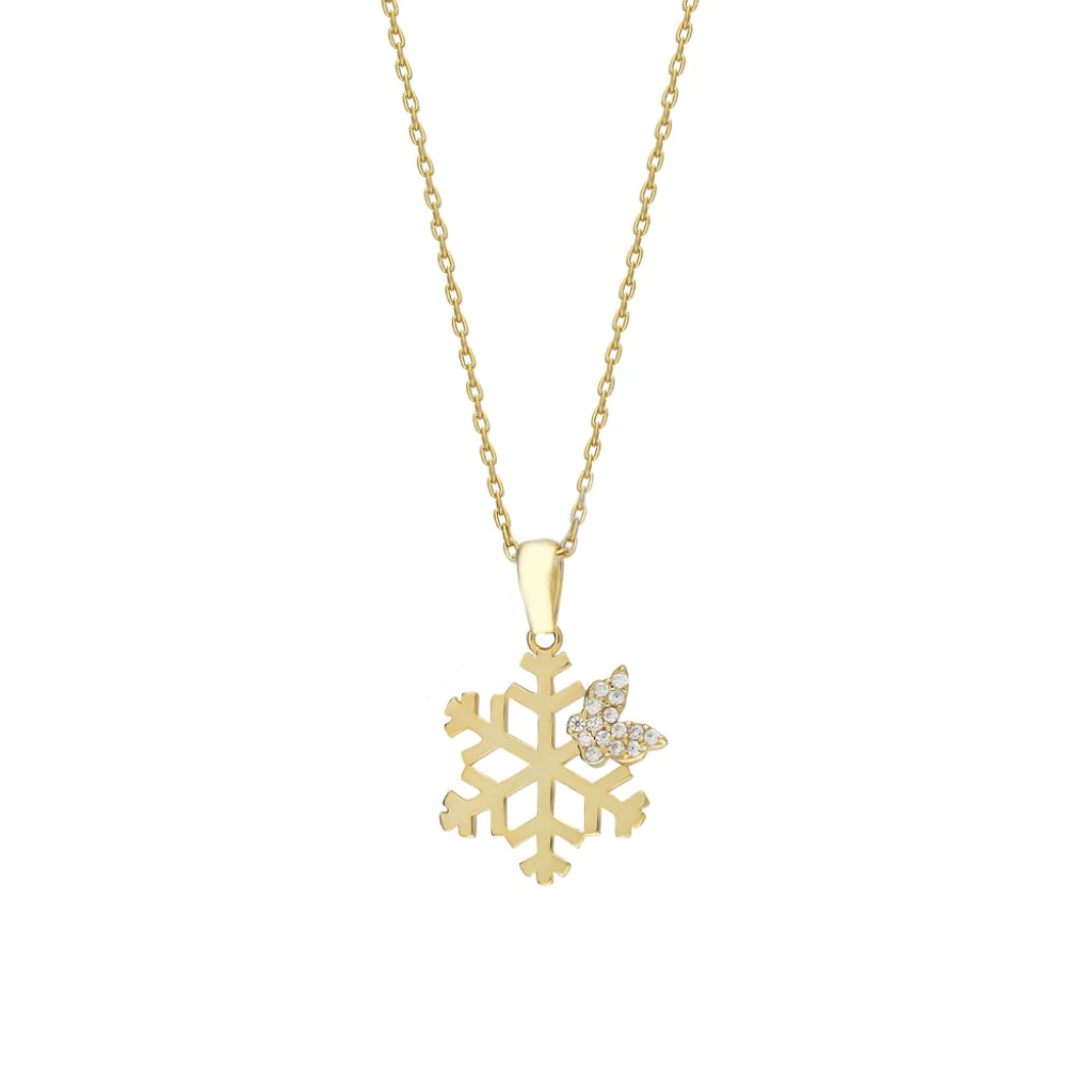 Kar Tanesi Kolye 718955 Gold