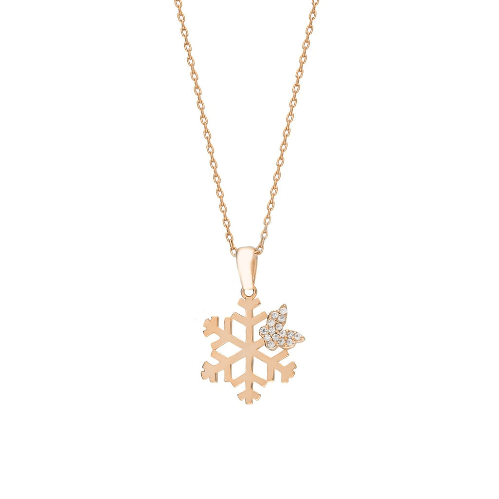 Kar Tanesi Kolye 718955 Rose