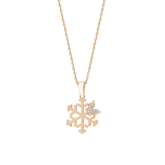 Kar Tanesi Kolye 718955 Rose