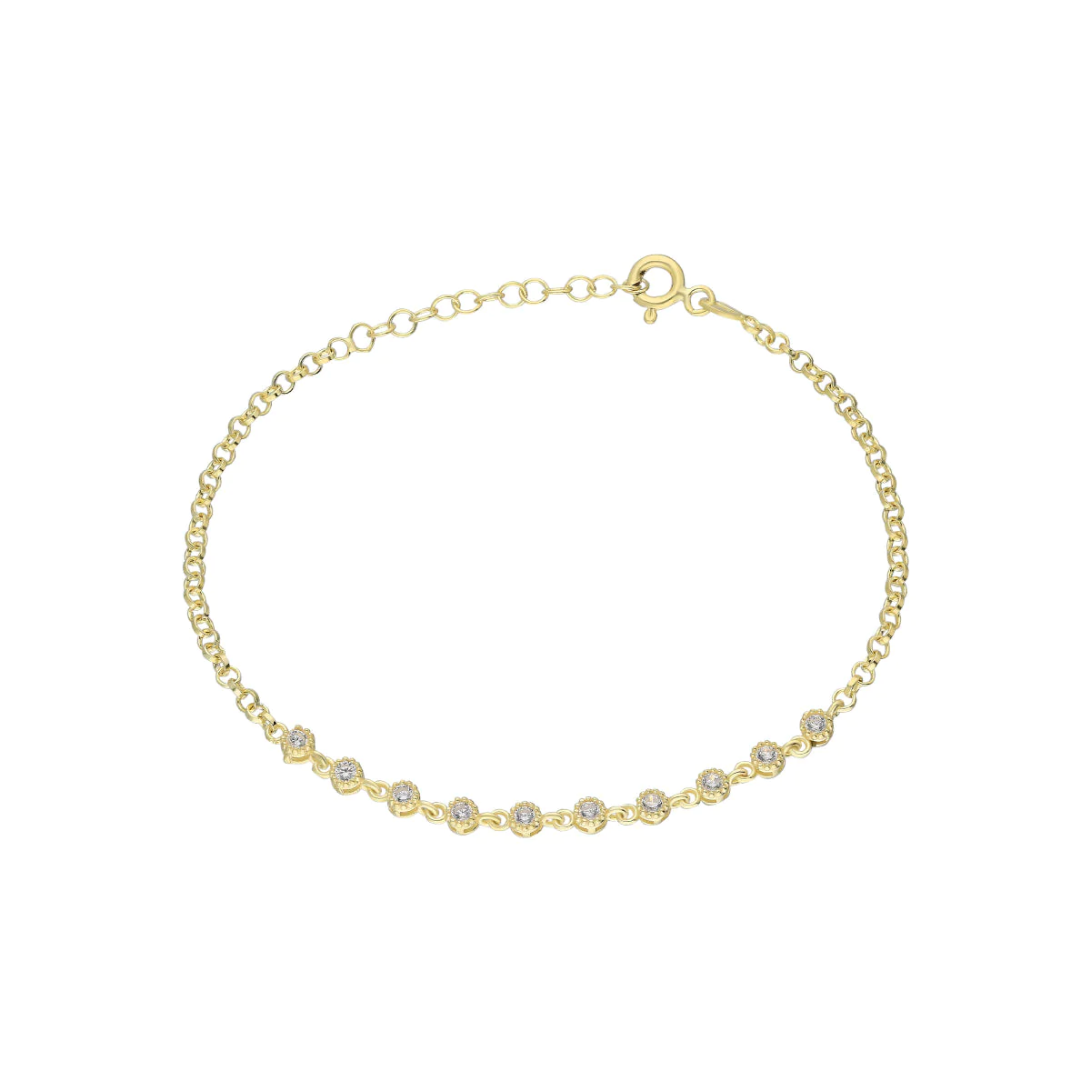 Zirkon Taşlı Bileklik 717008 Gold