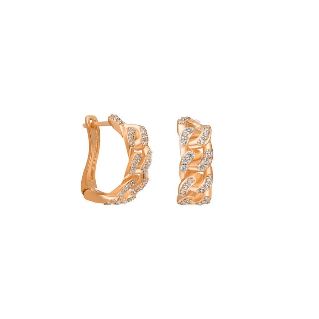 Zirkon Örgü Küpe 717076 Rose