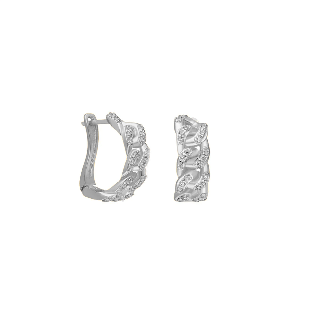 Zirkon Örgü Küpe 717076 Silver