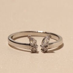 Kelebek Yüzük 718846 Silver