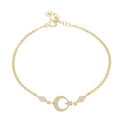 Ay Yıldız Bileklik 717018 Gold