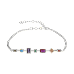 Renkli Taşlı Bileklik 719460 Silver