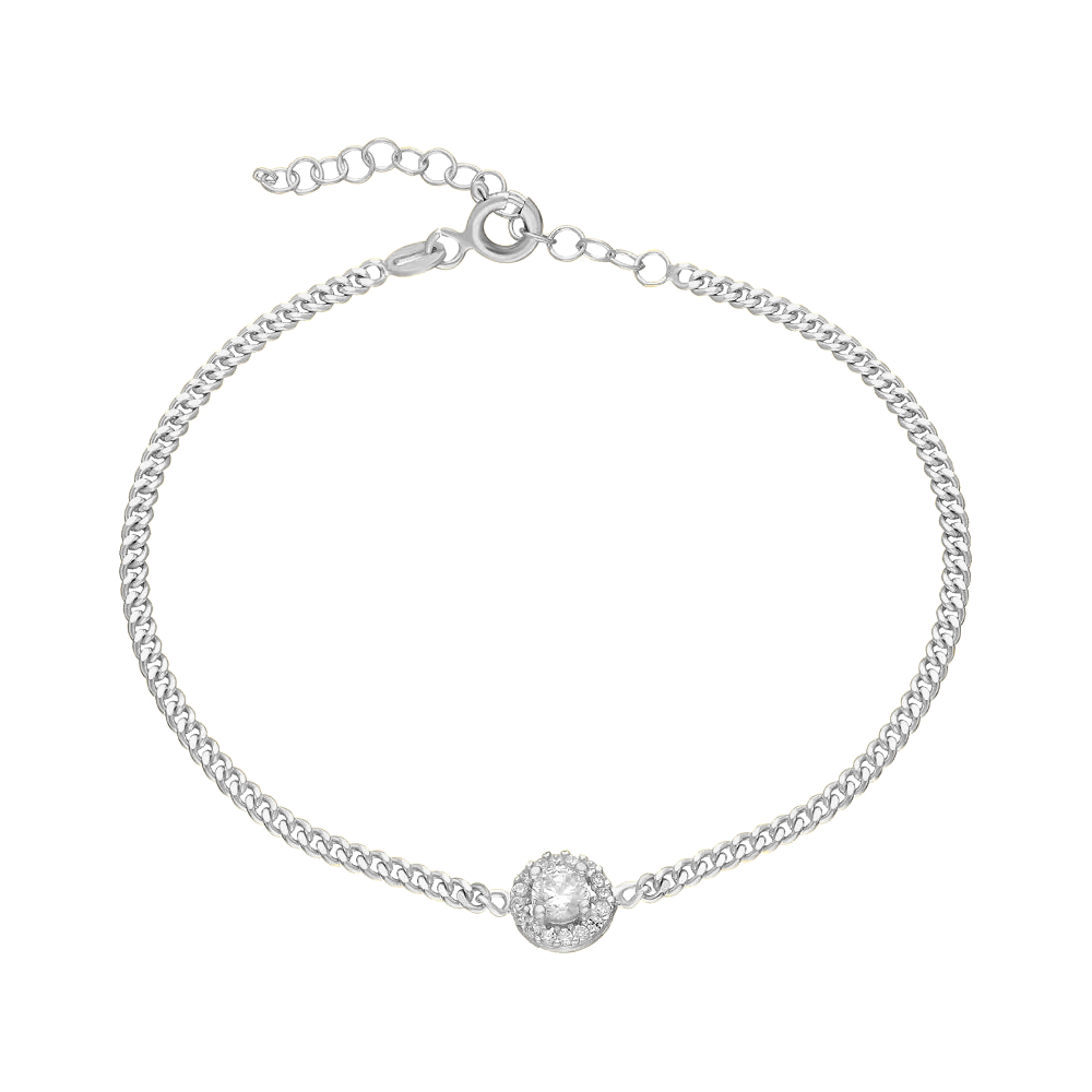 Taşlı Bileklik 717023 Silver