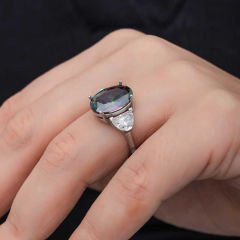 Gümüş Mistik Zirkon Taşlı Kadın Yüzük 15